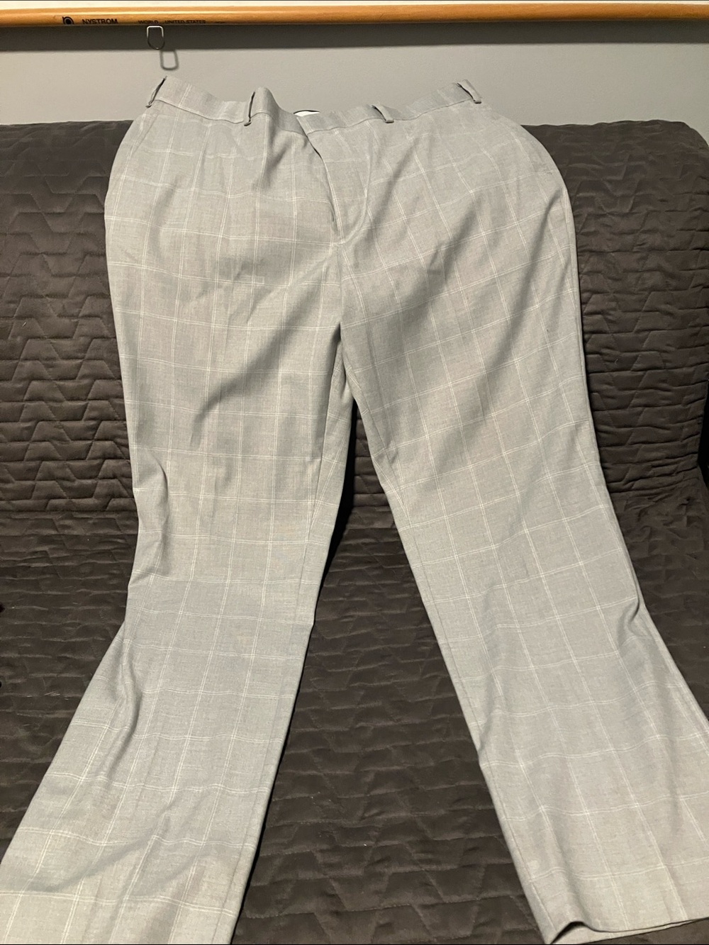 Apt. 9 Light Gray Windowpane Dress Pants